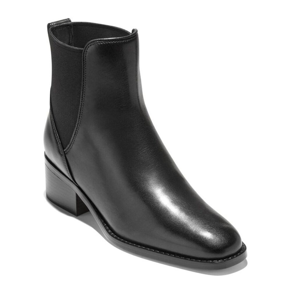 Cole Haan Evalina Chelsea Leather Bootie, Black